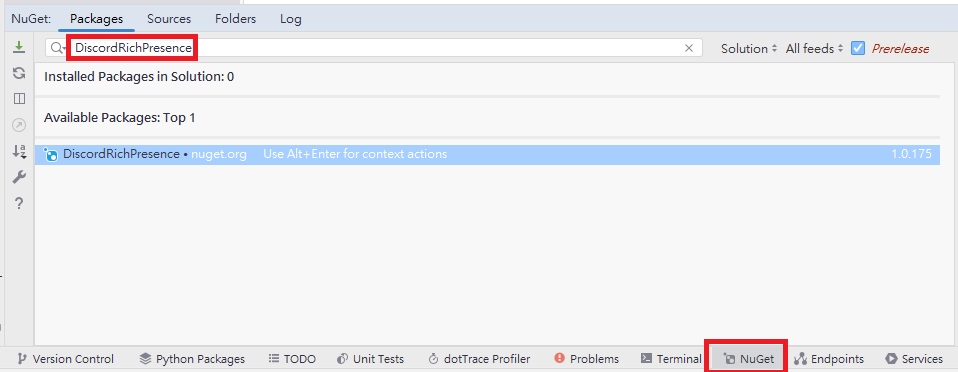 Nuget Install Discord RPC