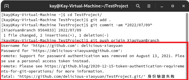 Support for password authentication was removed...